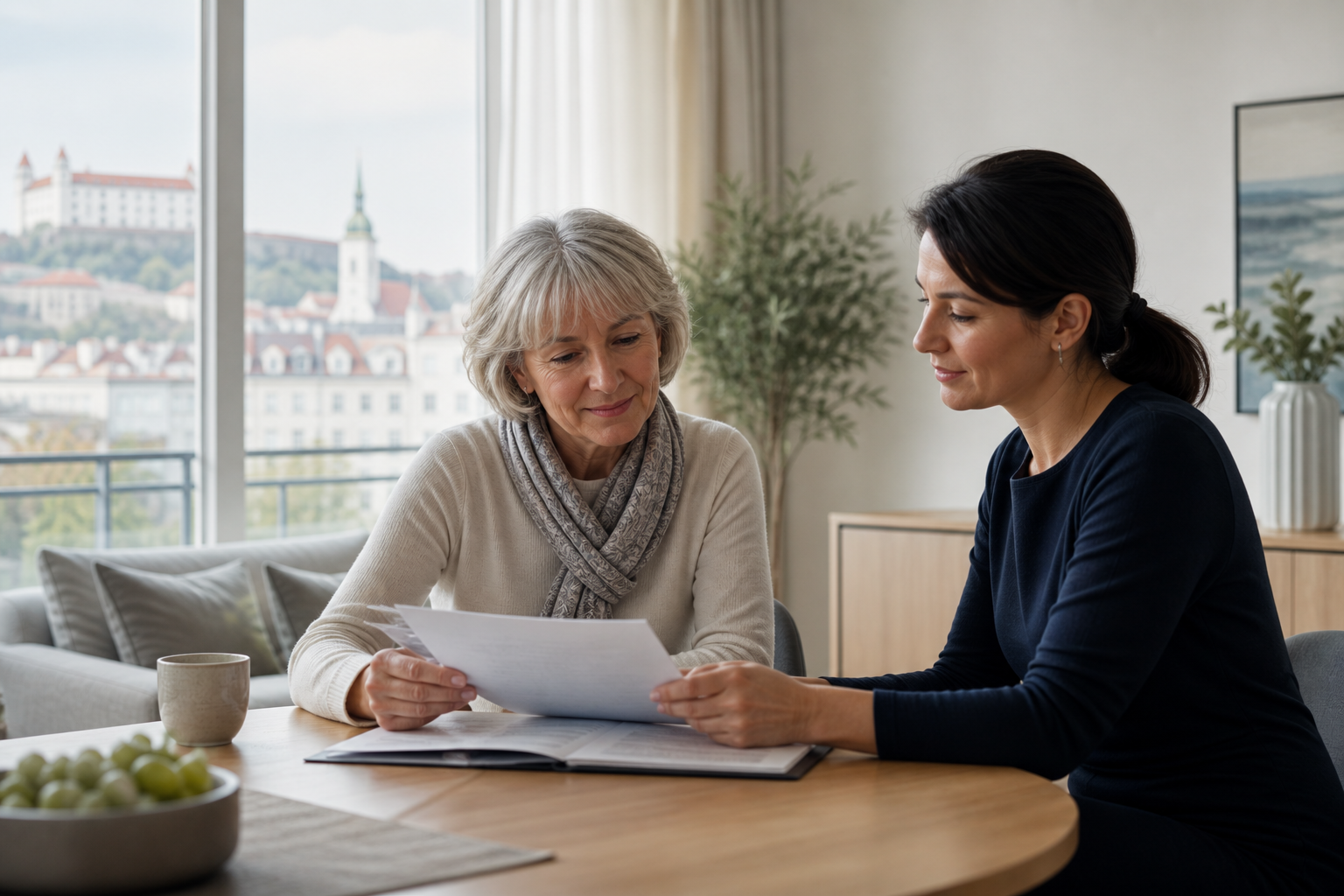 Consulenza serena in appartamento per valutare documenti e trasferimento